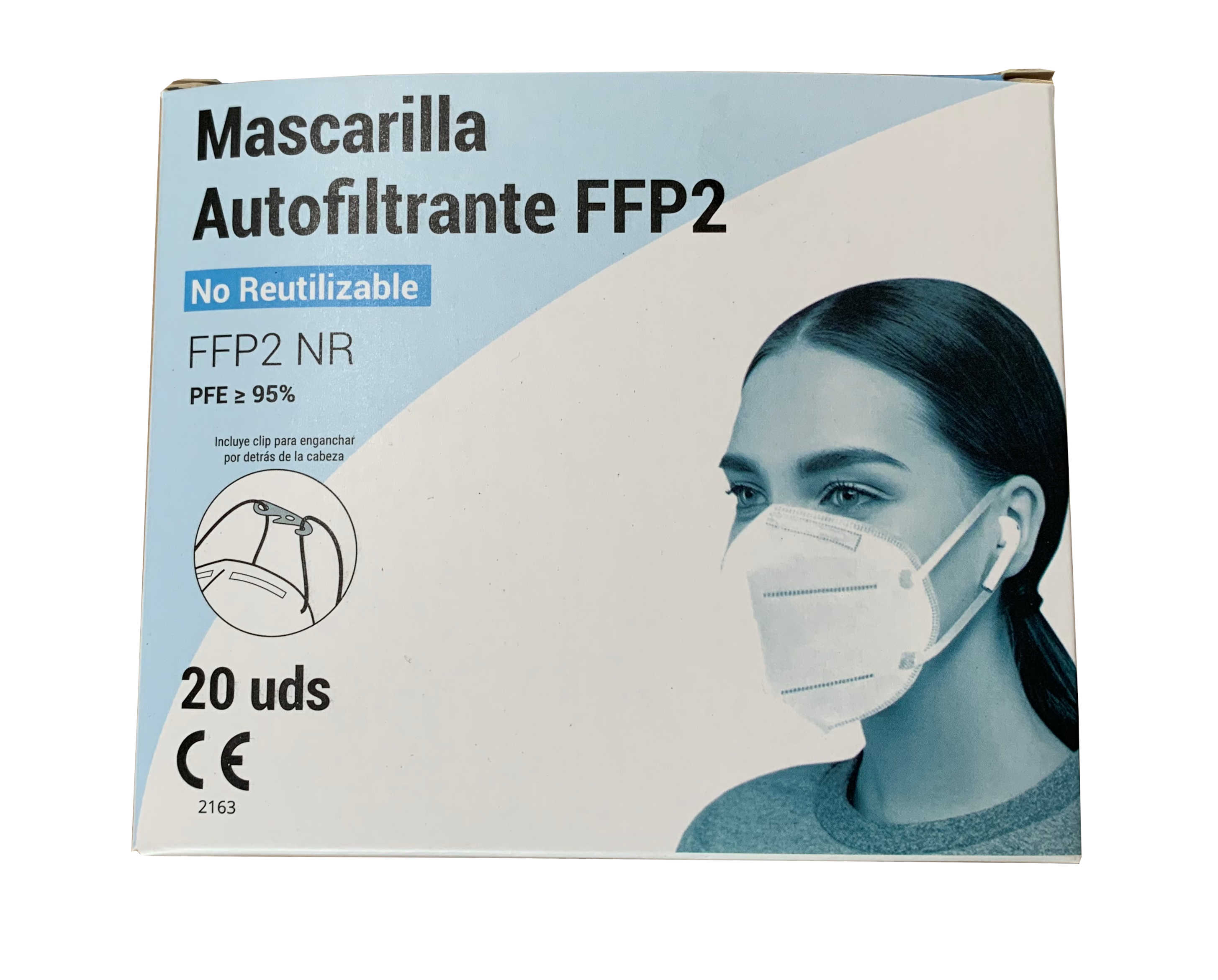 MASCARILLA FFP2 BLANCA CON EXTENSOR