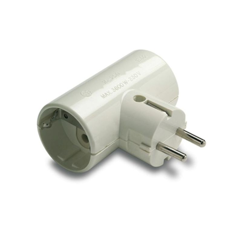 ADAPTADOR ELEC 79X83X43 TT 16A-250V DOB CER/POLIC BL FAMAT