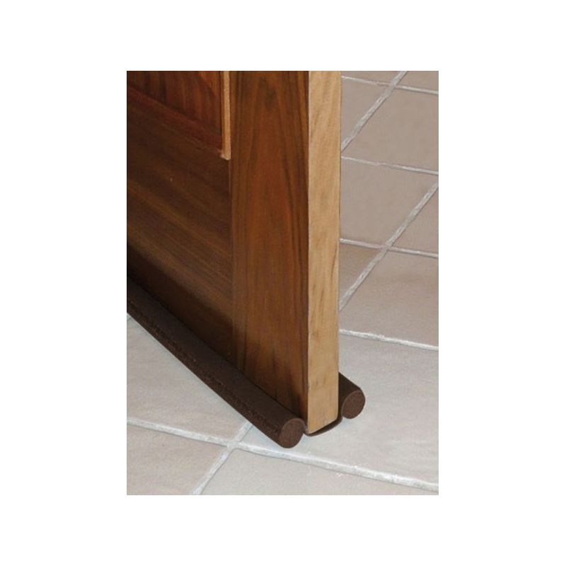 BURLETE BAJO PUERTA 0.95CM DOBLE ROLLO PVC MARRON BURCASA