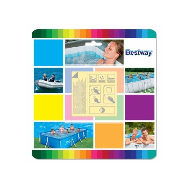 PARCHE PISC. 6,5X6,5CM BESTWAY BAJO AGUA 62091 10 PZ