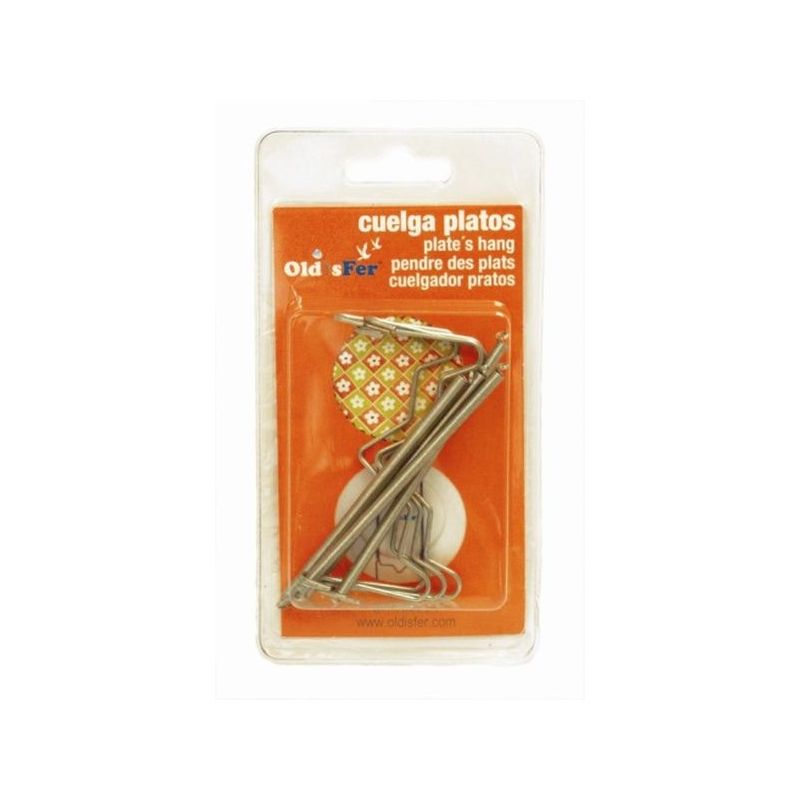 SOPORTE CUELGAPLATOS 14X18CM OLDISFER CINC 2257 2 PZ        
