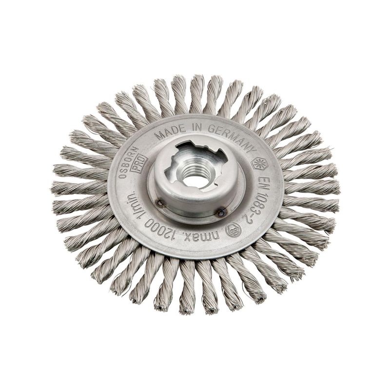 Cepillo circular X-LOCK acerotrenzado 125x6x mmosborn