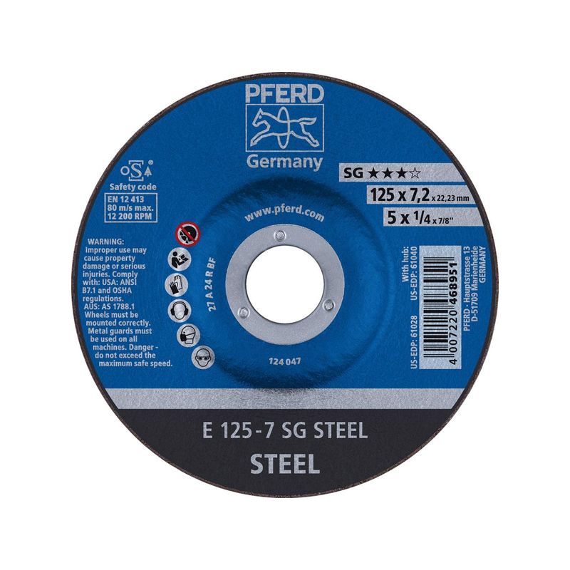 Disco desbaste acodado A24RSG 230x7mmPFERD