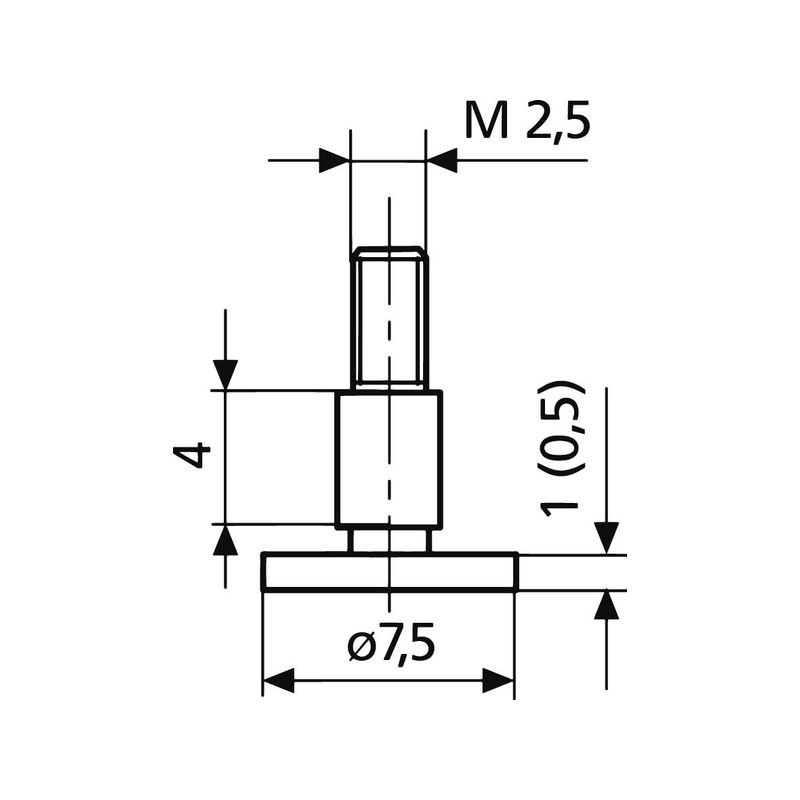 Calibre de medicion para plato7,5x1,0mm MAHR