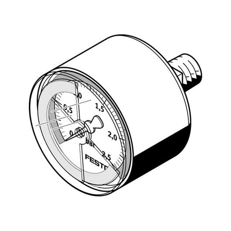 MANÓMETRO MA-40-2,5-R1/8-E-RG