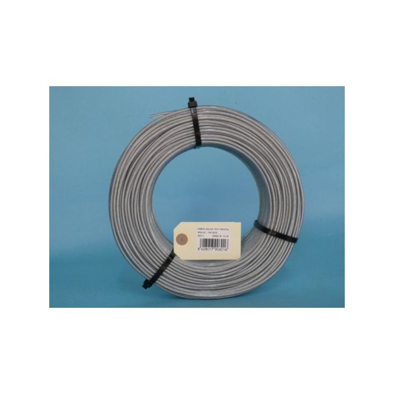 CABLE ACERO GALV 6X7+1 04MM RECUBIERTO PVC CURSOL 100 MT