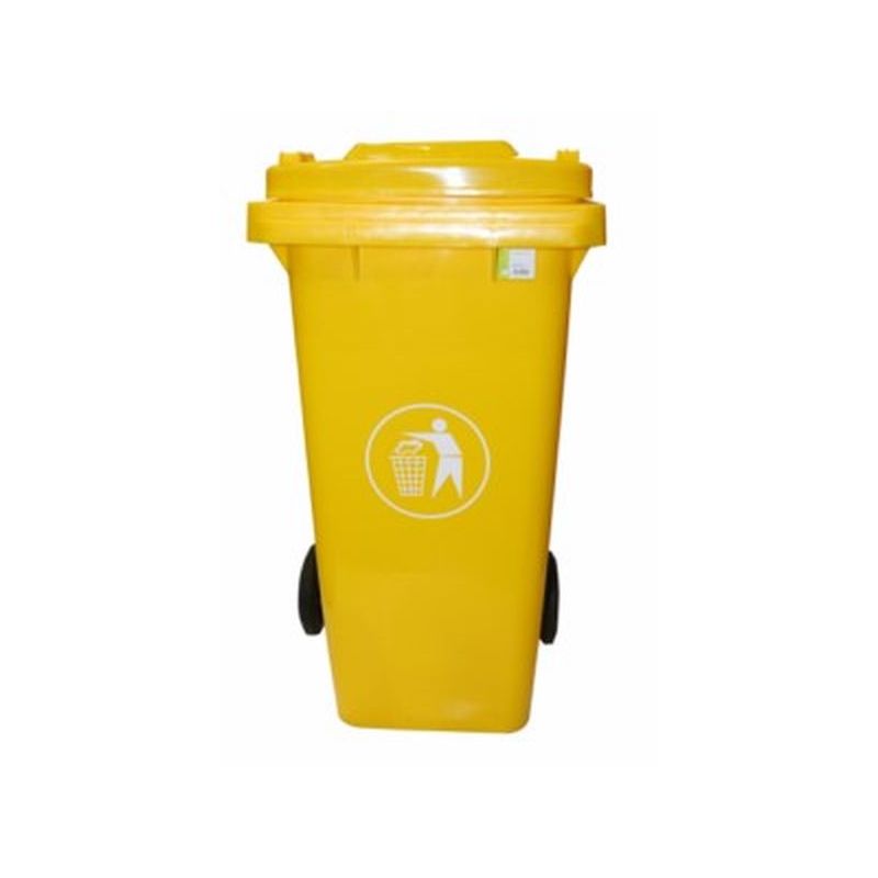 CONTENEDOR BAS. 120 LT C/RUED NATUUR PL AMARILLO TAPA NT1258