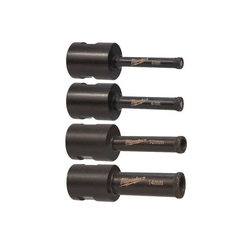 Juego de 4 brocas diamantadas 6, 8, 10, 14mm
