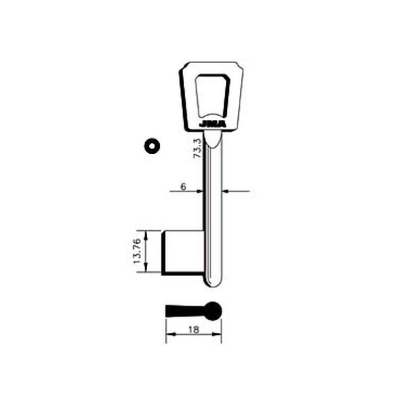 LLAVE DE GORJA EN BRUTO JMA LAT 17G NIK/G