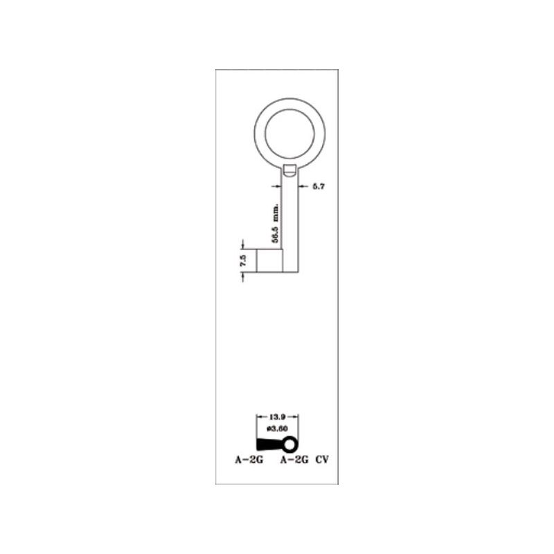 LLAVE ARMARIO EN BRUTO JMA LAT A-2G