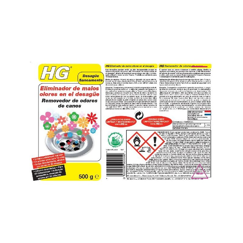 ELIMINADOR OLORES DESAGšES HG 500 ML