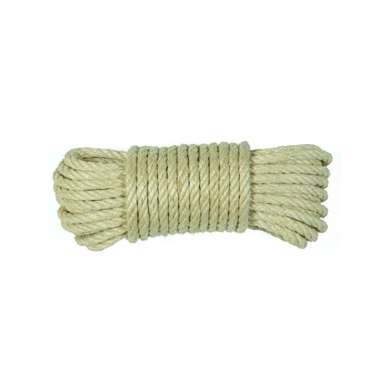 CUERDA TORCIDA 06MM SISAL NAT 4 CABOS HYC 20 MT