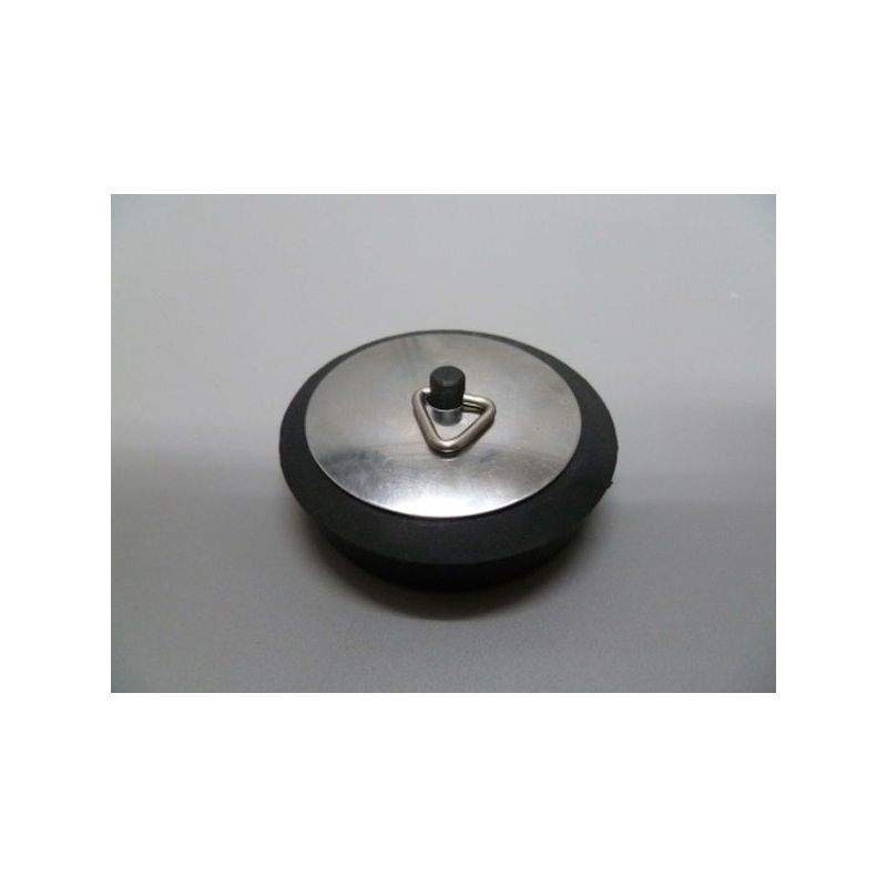 TAPON BAÑO C/EMB 38MM GOMA/CHAPA NEG/INOX S&amp;M