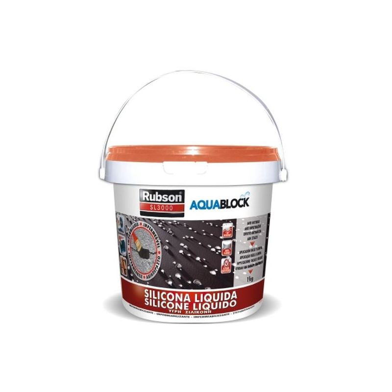 SILICONA LIQ ELAST100% 1 KG TEJA IMP AQUABLOCK RUBSON