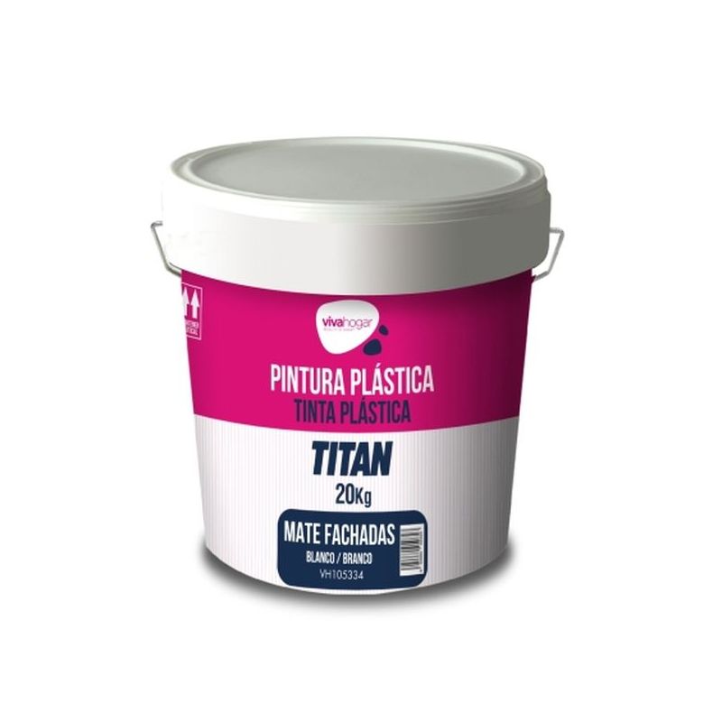 PINTURA PLAST MATE EXT. FACH. BL VIVAHOGAR VH 20 KG
