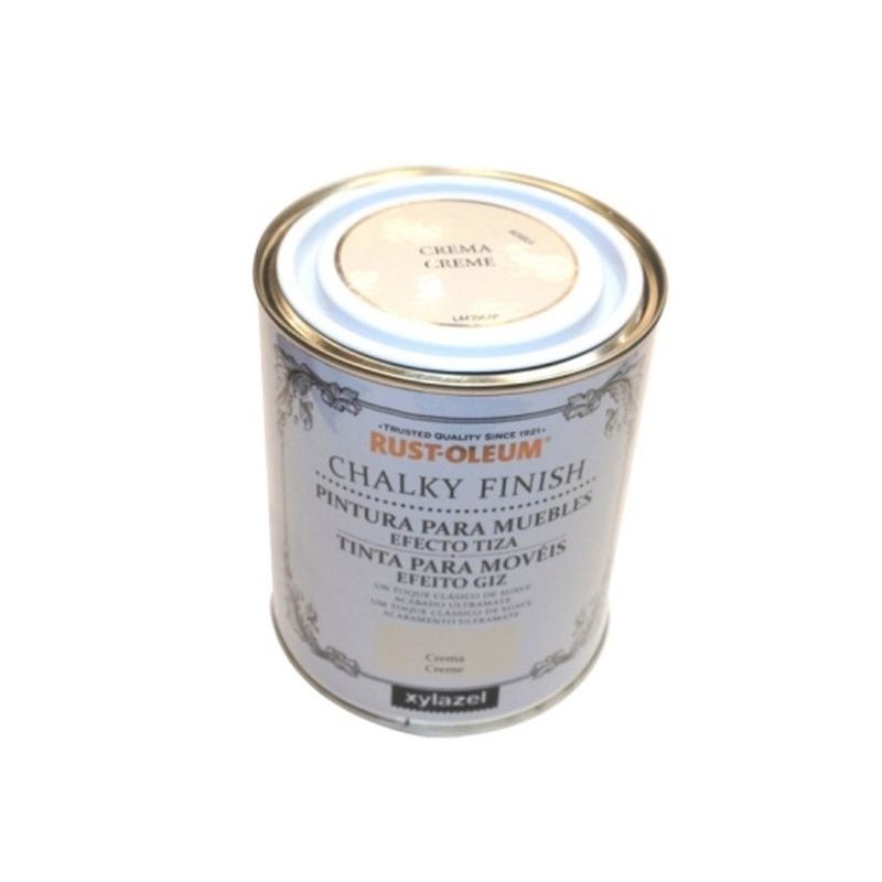PINTURA AL AGUA PARA MUEBLES CHALKY EFECTO TIZA CREM RUST-OL