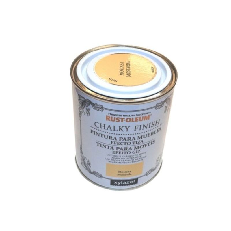 PINTURA AL AGUA PARA MUEBLES CHALKY EFECTO TIZA MOSTAZA RUST