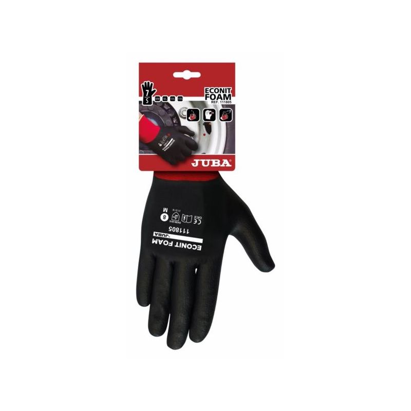GUANTE MECANICO M08 P/NIT JUBA NYL RO/NE ECO NIT FOAM H11180