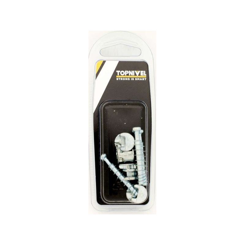 EXCENTRICA MUEB Ø15MM ZAMAK NIQ CON PERNO NIVEL 4 PZ