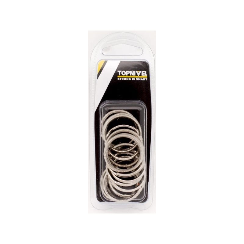 ANILLA LLAVERO 30MM ACERO NIQ NIVEL 15 PZ