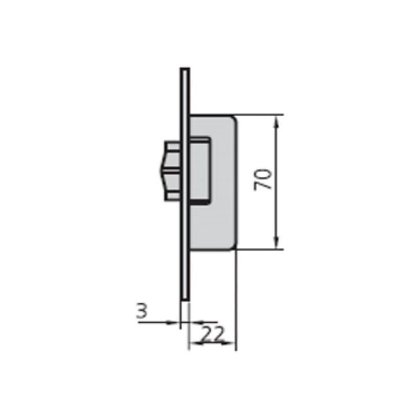 CERRADURA MET.EMB. 22X12MM 1963RV/0 NIQ CVL