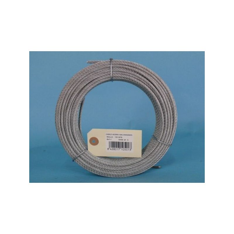 CABLE ACERO GALV 6X7+1 5MM CURSOL 100 MT