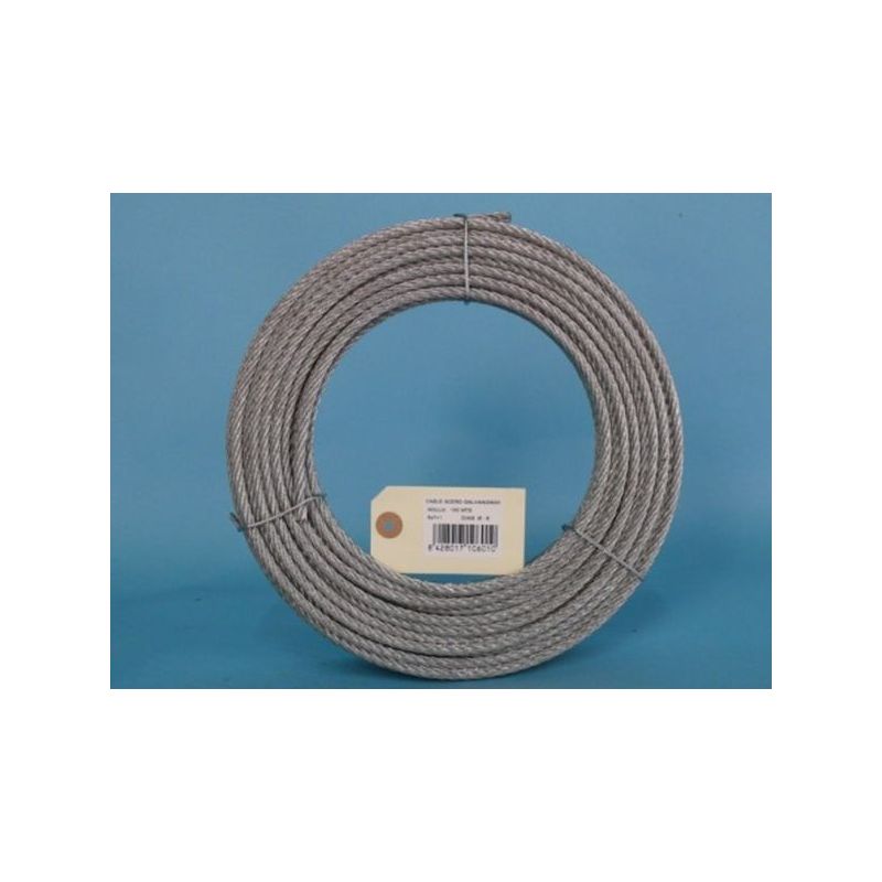 CABLE ACERO GALV 6X7+1 6MM CURSOL 100 MT