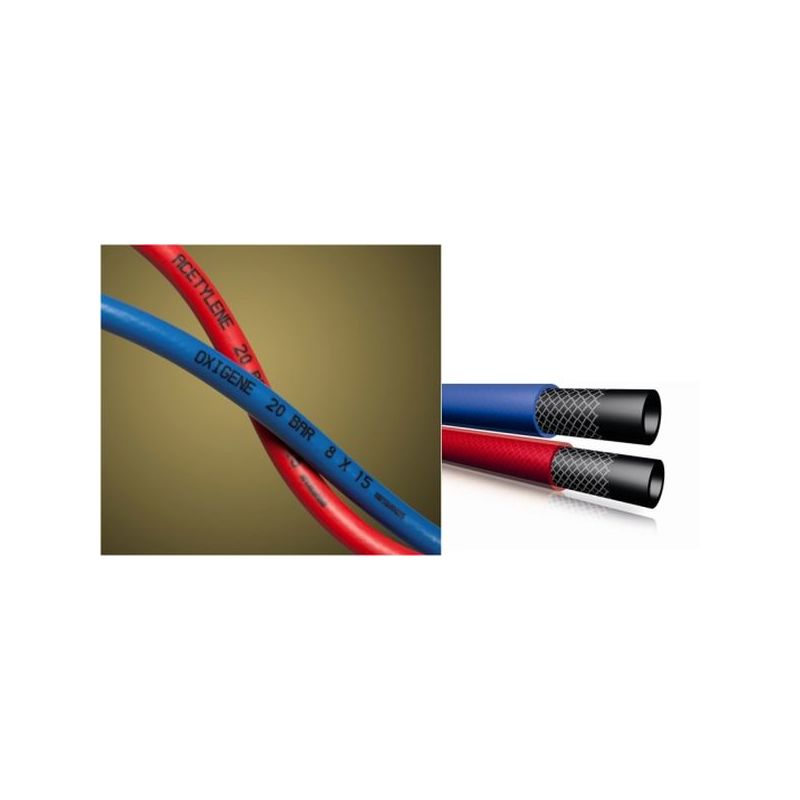 MANGUERA CONDUC OXIGENO 8X15 100MT AZ OXIGENO 100 MT