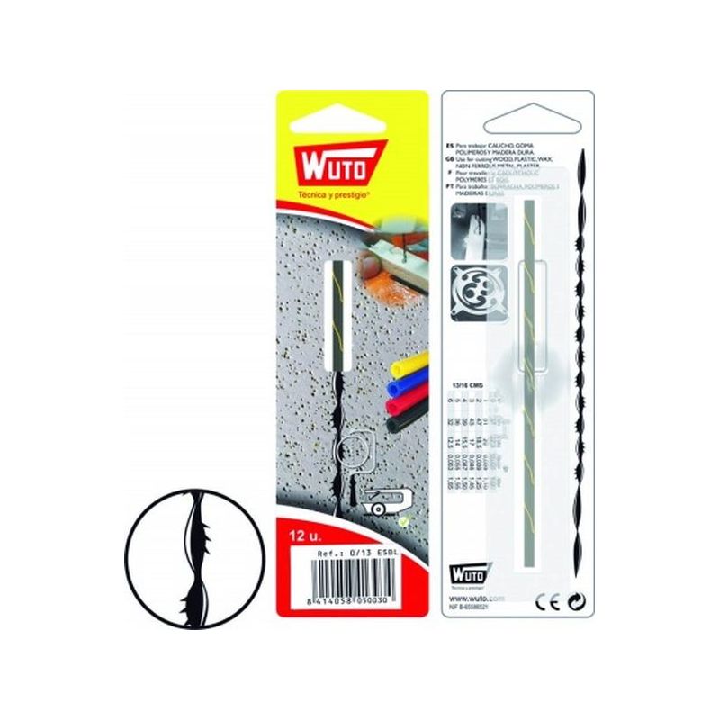 PELO MARQUETERIA SEGUETA 13CM 57,1TPI MAD ESP. N§ 0 WUTO 12