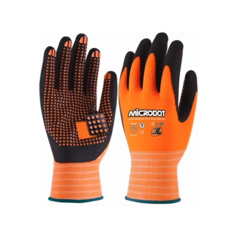 GUANTE MECANICO L09 PUNTOS DOT-T MICRODOT NYL NA/NE 3L