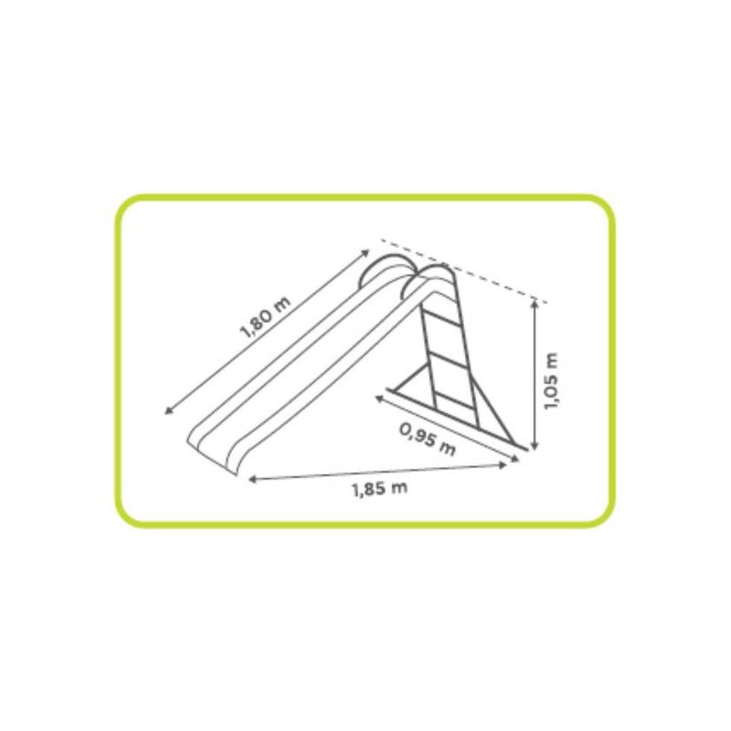 TOBOGAN JARD 1,8 M INF NATUUR VER NT114401