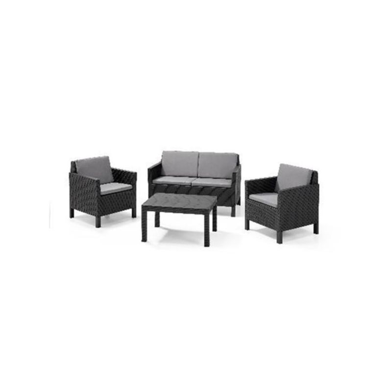 MUEBLE JARD CURVER RATAN GRAFIT CHICAGO LOUNGE 1SOF 2SILL 22