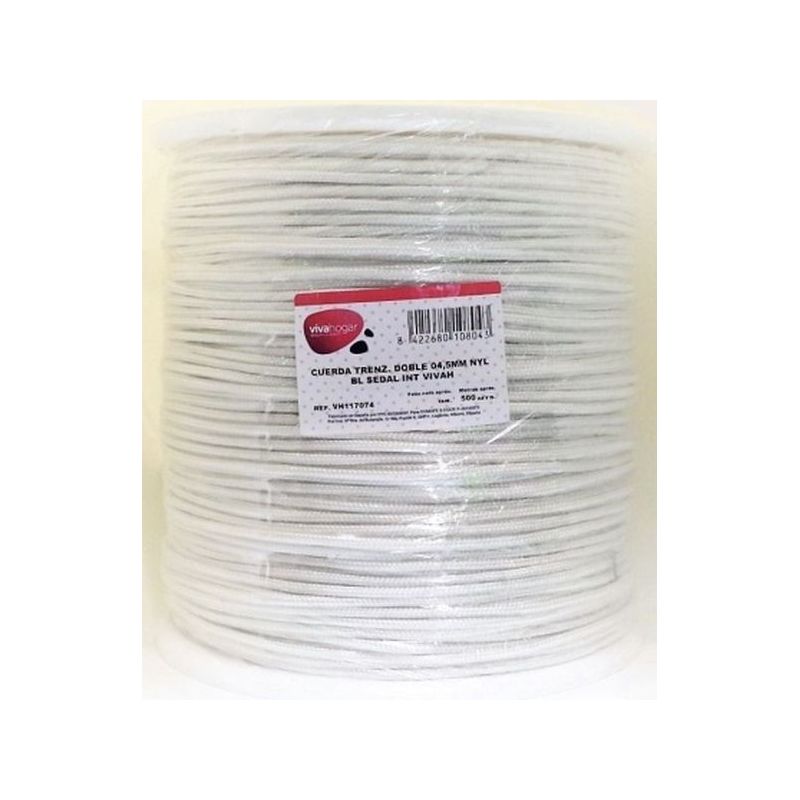 CUERDA TRENZ. DOBLE 04,5MM NYL BL SEDAL INT VIVAHOGAR 500 MT