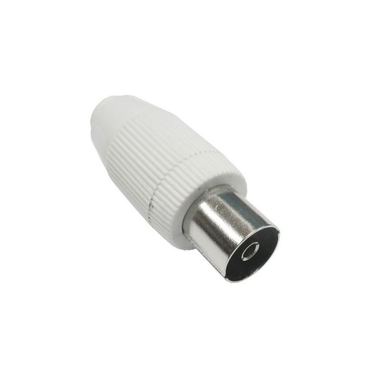 CONECTOR ANTENA COAXIAL HEMBRA RECTO ACERO PLASTICO AXIL