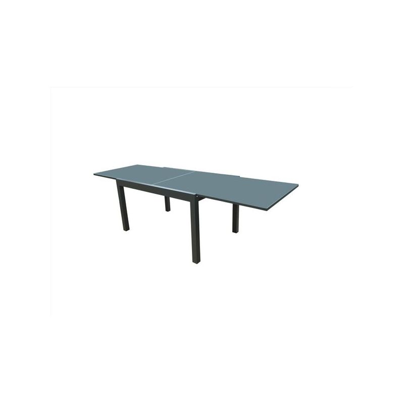 MESA JARD 135/270X90X75CM EXTEN NATUUR ALUMINIO/CRISTAL ANTR