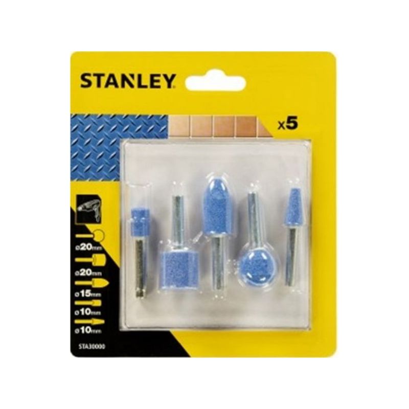 MUELA HTA.ELEC ABR EJE 3MM VARIADAS STANLEY 4 PZ