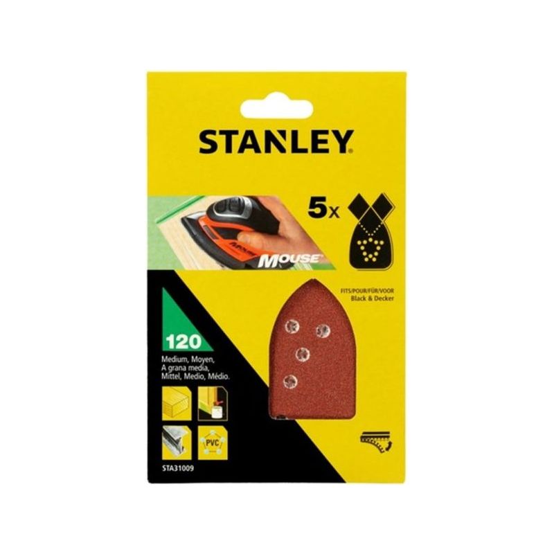 HOJA LIJA STANLEY MOUSE PERFOR. GR120 MA 5 PZ