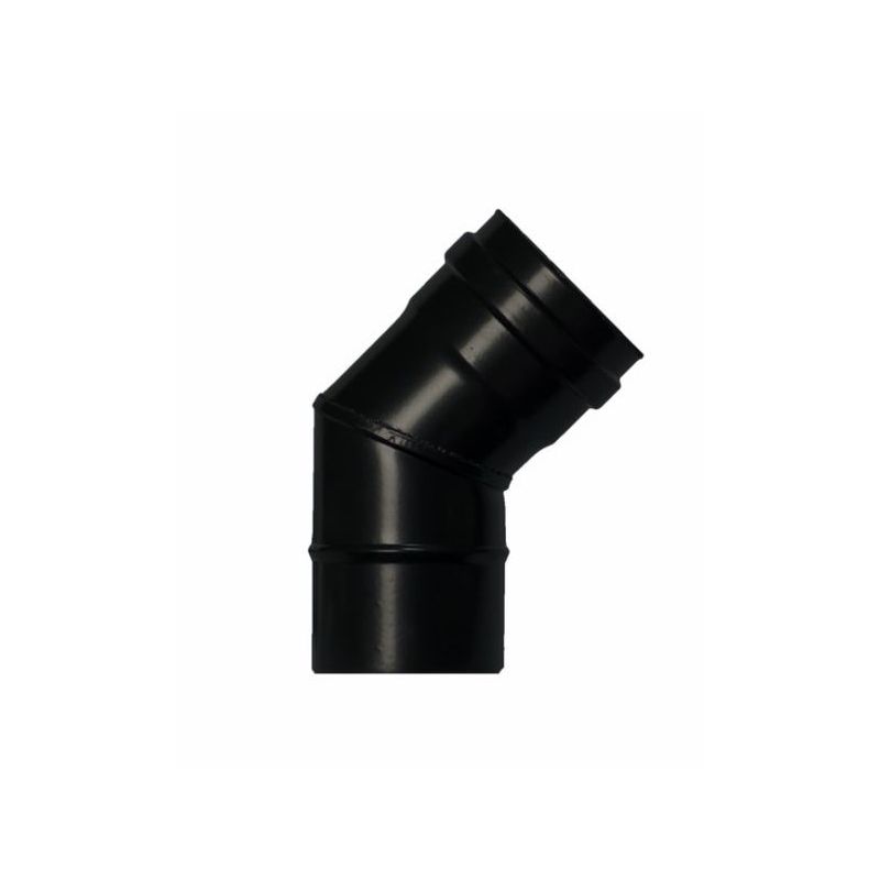 CODO ESTUFA PELLET 45§ Ø80MM A/ESM/VITR. NE EXOJO