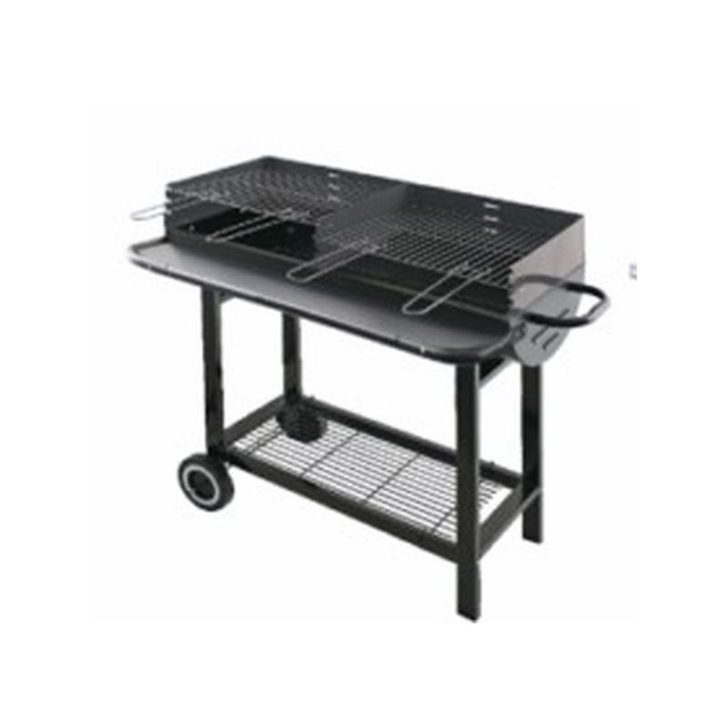 BARBACOA CARBON LEÑA 96X41X93CM 2 PARRILLAS C/RDA ACERO COLO