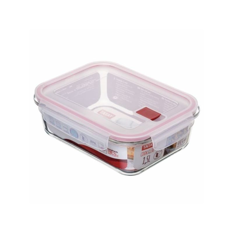 HERMETICO ALIMEN. RECT 1,5 L COOK &amp; EAT CRIST TATAY