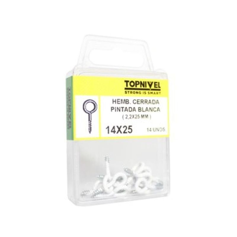 HEMBRILLA FIJ CERRADA 14X025MM BLANCA NIVEL 14 PZ