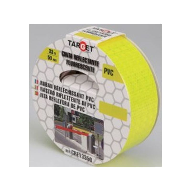 CINTA ADH 50MMx33MT SEÑALIZACION TARGET PVC VER REFLECTANTE