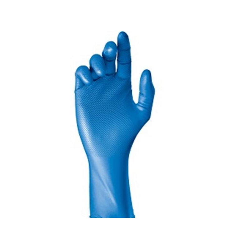 GUANTE DESECHABLE S07 ESCAMADO GRIPAZZ NITR. AZ 580 BL/7