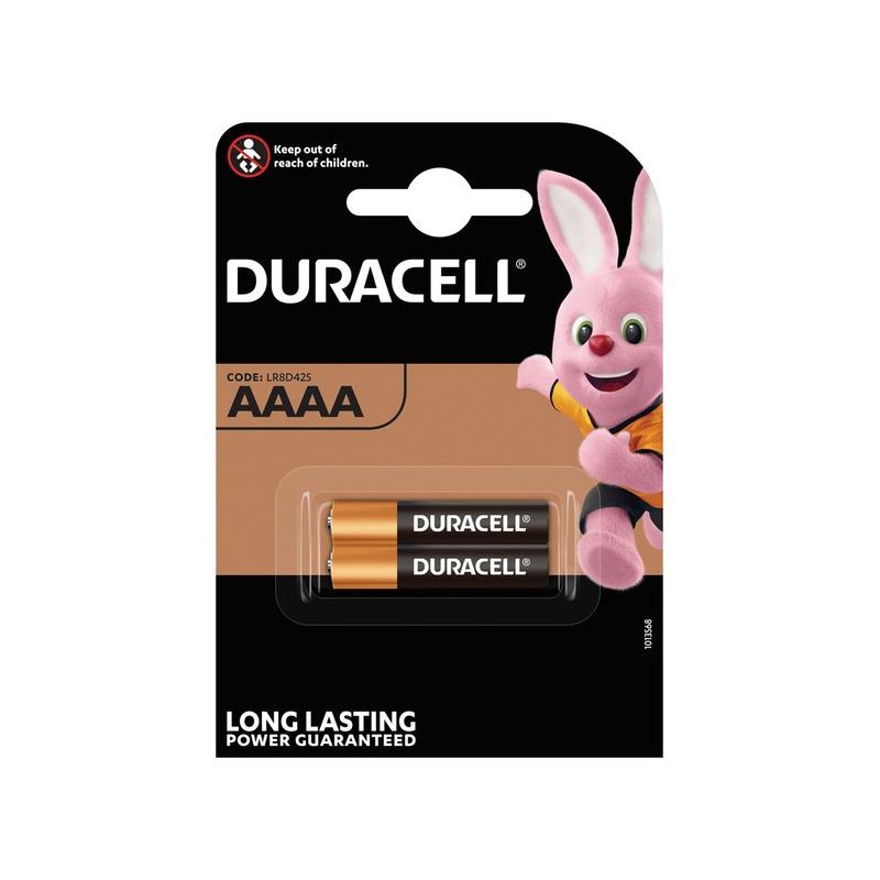 PILA ALCALINA 1,5V AAAA DURACELL 5000394041660 2 PZ