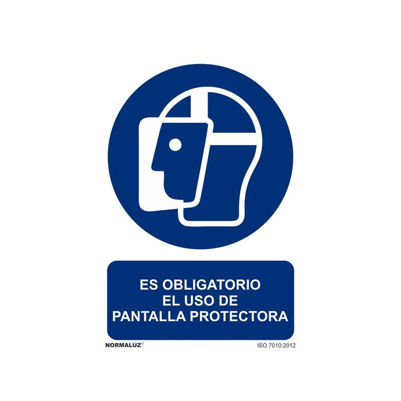 CARTEL SEÑALIZACION 210X300MM - 0,7MM PVC BL/AZ USO DE PANTA