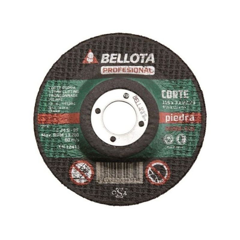DISCO CORTE PIEDRA 115x3x22 MM BELLOTA