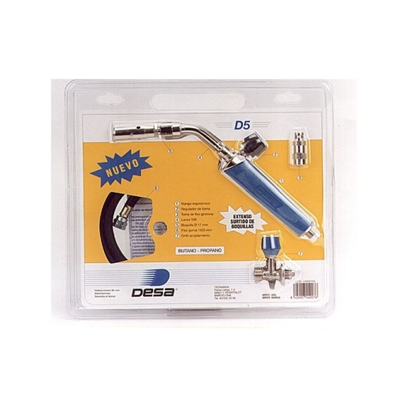 SOLDADOR A GAS BUT/PRO MANGUERA CON FLEXO D5-C DESA