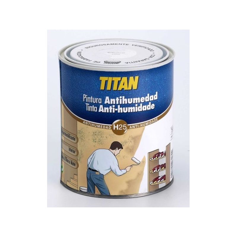 PINTURA ANTIHUMEDAD 750 ML BL AL DISOLVENTE TITAN