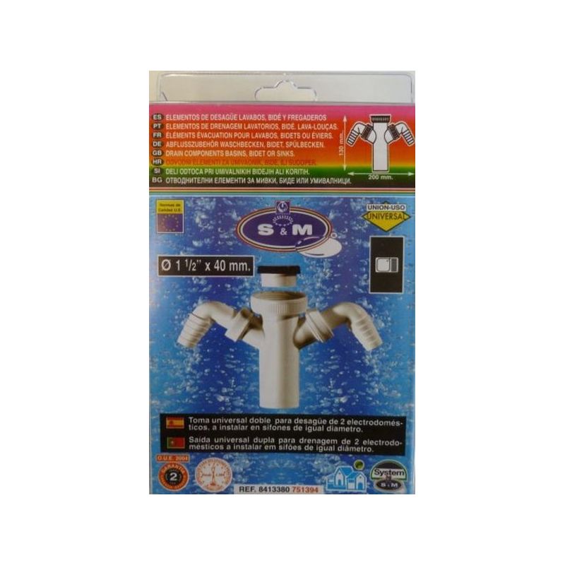 TOMA DESAGUE LAVADORA DB S&amp;M