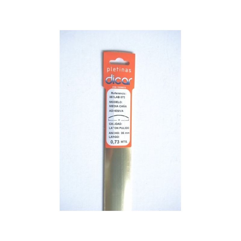 PLETINA PERF 73X3,5MM 1/2C ADH INOX LAT DICAR